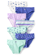 Girls Butterfly Bikini Underwear 7-Pack