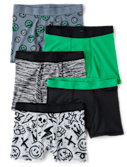 Boys Graffiti Performance Boxer Brief Underwear 5-Pack