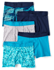 Boys Print Performance Boxer Brief Underwear 5-Pack