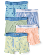 Boys Shark Boxer Brief Underwear 5-Pack