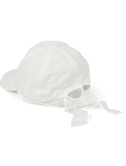 Casquette de baseball pour fille avec nœud à l'arrière et œillets brodés