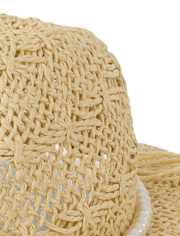 Girls Faux Pearl Cowgirl Hat