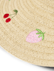 Baby And Toddle Girls Embroidered Fruit Sun Hat
