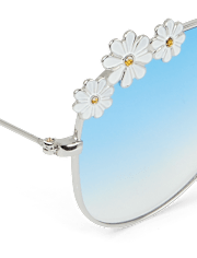 Girls Floral Aviator Sunglasses