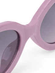 Lunettes de soleil œil de chat perforées en forme de cœur pour filles