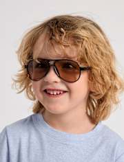 Toddler Boys Double Bar Aviator Sunglasses