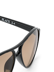 Lunettes de soleil aviateur à double barre pour petits garçons