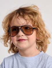 Toddler Boys Double Bar Aviator Sunglasses