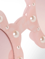 Girls Faux Pearl Flower Sunglasses