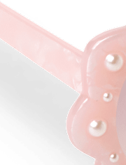 Girls Faux Pearl Flower Sunglasses