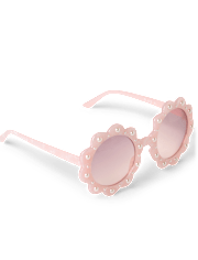 Girls Faux Pearl Flower Sunglasses
