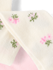 Toddler Girls Floral Pointelle Tights 2-Pack