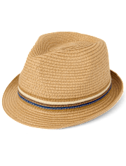 Boys Striped Fedora