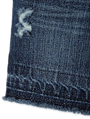 Short midi en jean déchiré et décontracté pour filles