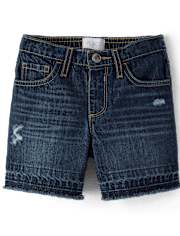 Short midi en jean déchiré et décontracté pour filles