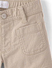 Shorty décontracté à poches plaquées pour filles