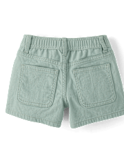 Girls Patch Pocket Relaxed Shortie Shorts
