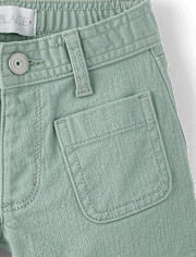 Girls Patch Pocket Relaxed Shortie Shorts