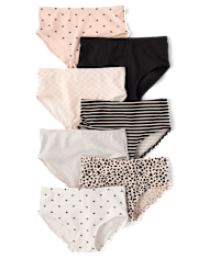 Girls Leopard Hipster Underwear 7-Pack