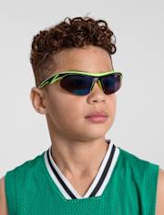 Lunettes de soleil de sport colorblock pour garçons