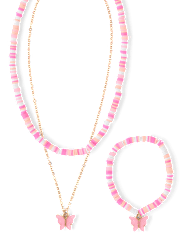 Girls Butterfly 3-Piece Jewelry Set