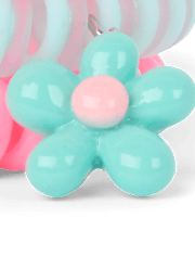 Girls Flower Coil Bracelet 4-Pack