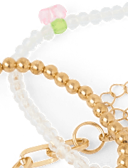 Bracelet de perles cerises pour filles (lot de 4)