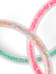 Girls Glitter Bangle 6-Pack