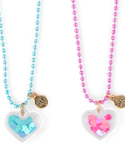 Girls Shakey Heart BFF Necklace 3-Pack