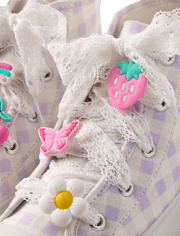 Girls Lace Shoelace & Shoe Charm 7-Piece Set