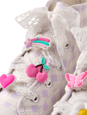 Girls Lace Shoelace & Shoe Charm 7-Piece Set