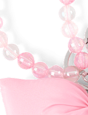 Girls Puffy Bow Beaded Bag Charm