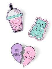 Girls Best Friends Enamel Pin 4-Pack
