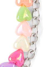 Girls Beaded Heart Chain Bag Charm