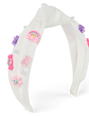 Girls Charm Top Knot Headband