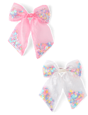 Girls Shakey Bow Hair Clip 2-Pack