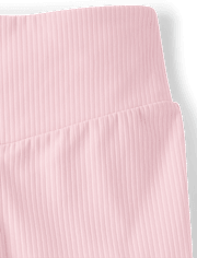 Leggings côtelés taille haute évasés pour filles