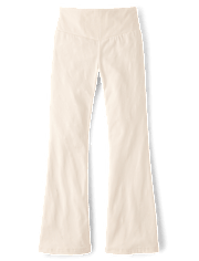 Girls Ribbed High Rise Flare Leggings