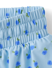 Girls Quick Dry Floral Flowy Shorts