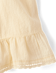 Girls Textured Ruffle Skort