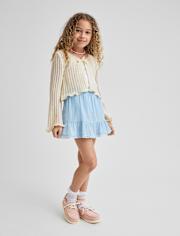 Jupe-short à volants texturée pour filles