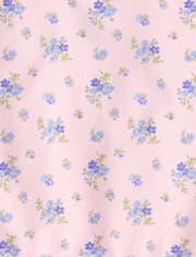 Girls Floral Off Shoulder Fleece Sweatshirt