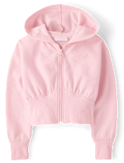 Girls Premium Fleece Zip Up Hoodie