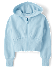 Girls Premium Fleece Zip Up Hoodie