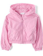 Girls Contrast Windbreaker Jacket