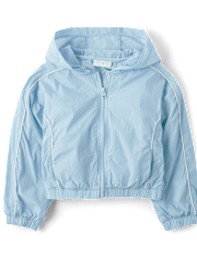 Girls Contrast Windbreaker Jacket