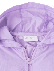 Girls Contrast Windbreaker Jacket