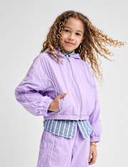 Girls Contrast Windbreaker Jacket