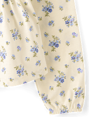 Girls Floral Smocked Peplum Top