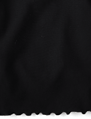 T-shirt côtelé texturé à séchage rapide pour filles